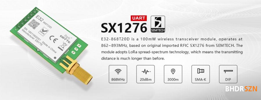 SX1276 868 MHz Modül - LoRa Arduino Kullanımı (0-3000+ Metre)